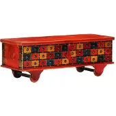 vidaXL Opbergkist 110x40x40 cm massief acaciahout rood