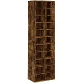 vidaXL Schoenenkast 54x34x183 cm bewerkt hout gerookt eikenkleurig
