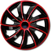Quad 13 "wieldoppen - Rood en zwart, set van 4 stuks