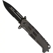 Mil-Tec - Assault knife - black -met snelle one hand flipper opening