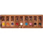 Longfield Shut The Numbers – Houten Dobbelspel – Acaciahout – Inclusief 2 Dobbelstenen – Engelhart