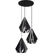 QAZQA Industriële hanglamp zwart met mesh 3-lichts - Carcass