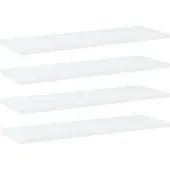 vidaXL Wandschappen 4 st 60x20x1,5 cm bewerkt hout wit