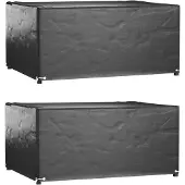 vidaXL Tuinmeubelhoezen 2 st 8 oogjes rechthoekig 180x135x80 cm