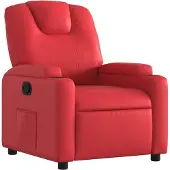 vidaXL Fauteuil verstelbaar kunstleer rood