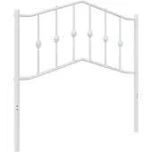 vidaXL Vervangend hoofdbord 90 cm metaal wit