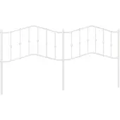 vidaXL Vervangend hoofdbord 193 cm metaal wit