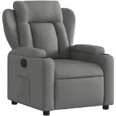 vidaXL Relaxfauteuil Donkergrijze Stof