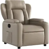 vidaXL Fauteuil verstelbaar kunstleer cappuccinokleurig