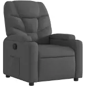 vidaXL Relaxfauteuil Donkergrijze Stof