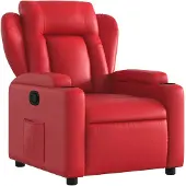 vidaXL Fauteuil verstelbaar kunstleer rood