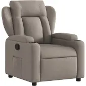 vidaXL Fauteuil verstelbaar stof taupe