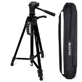 Auronic Statief - Camera of Telefoon - Tripod met Smartphonehouder - Zwart