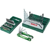 Bosch Powertools Power Tools 2607017333 Boor- en bitassortiment 41-delig Metaal, Metselwerk, Steen, Beton, Hout, Onedel zwaar metaal 3 mm, 4 mm, 5 mm, 6