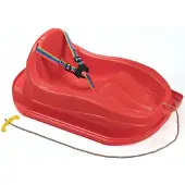Marmat Slee met rugleuning en gordel – Plastic slee baby / peuter – Rood