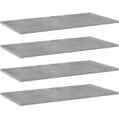 vidaXL Wandschappen 4 st 80x40x1,5 cm bewerkt hout betongrijs