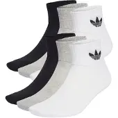 Adidas Sokken 'Mid Ankle 6 Pairs' grijs gemêleerd / zwart / wit