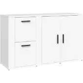 vidaXL Dressoir 100x33x59,5 cm bewerkt hout wit