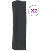 vidaXL Heaterhoezen piramidevormig 2 st 58x58x228 cm 420D oxford stof