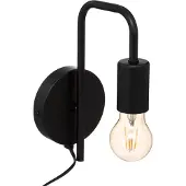 Atmosphera Wandlamp - Lamp - Zwart en Metaal - H25cm