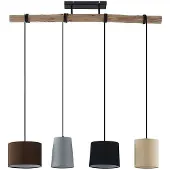 LINDBY Hanglampe , Amilia, dimbare, Hout, Keuken, Stof, Modern