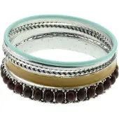 Behave - set armbanden met kralen en kleuraccent - vintage bohostijl