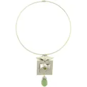 Behave ketting zilverkleur met vierkante hanger 42 cm - moderne en verfijnde stijl