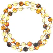 Behave - Lange kralen ketting - Bruin - 110 cm