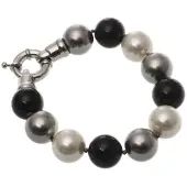 Behave - Parelarmband zwart grijs mix - Elegant bij elke outfit