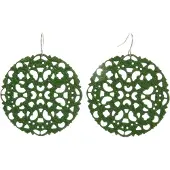Behave - Oorhangers dames - Barok stijl uitgesneden groen design