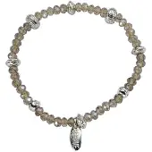 Behave - Armband dames - Taupe facetkralen elegant - Minimal stijl