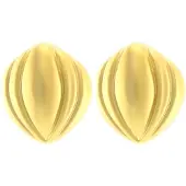 Behave - Clip oorbellen sculpturaal design 3 cm - Goudkleur retro stijl