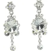 Behave - Oorsteker met Hanger en Steentjes - 4,8 cm