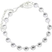 Behave - Armband - zilverkleur steentjes - tijdloos stijlvol - 20 cm