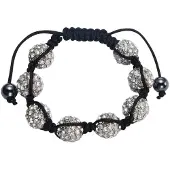 Behave Geknoopte armband met kralen en steentjes