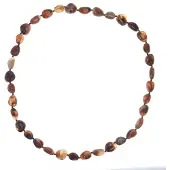 Behave - Lange kralen ketting - Bruin - 80 cm