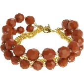Behave - armband met facetkralen - warme herfsttrend accessoire