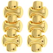 Behave oorbellen stekers staaf goudkleur 4 cm – moderne statement stijl