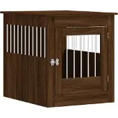 vidaXL Hondenkennel in meubelstijl, bruin, eikenlook, 64,5 x 80 x 71 cm