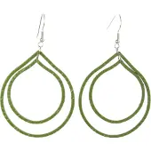Behave - Oorhangers - Groen motief - Statement look - Festival - 8 cm