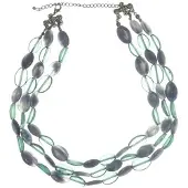 Behave - Kralen Ketting Donker Blauw - Nikkelvrij - 40 cm