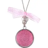 Behave - Lange roze ketting met hanger en strikje - Speelse stijl