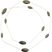 Behave Lange kralen ketting goud kleur 150 cm - Nikkelvrij, Geschenkverpakking