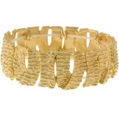 Behave - Armband goudkleur mat - Sculpturale look voor avondstijl