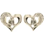 Behave - Oorknoppen hartvorm zilverkleur romantisch cadeau-idee - 1 cm