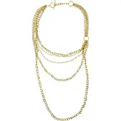 Behave - Korte ketting dames - goudkleur lagen - urban chique stijl