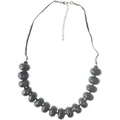 Behave Kralen ketting zwart 57,5 cm