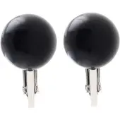 Behave - Ronde zwarte oorclips bolletjes - Nikkelvrij - Mode-accessoire