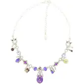 Behave ketting - Decoratieve hangertjes en steentjes - Mode accessoires - Nikkelvrij - 35 cm