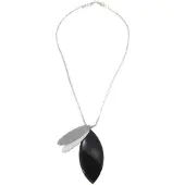 Behave - ketting met bladvorm hanger - nikkelvrij - cadeau in geschenkzakje - 43 cm